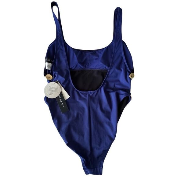 La Blanca 30th Anniversary 80’s 2-Button One Piece Bathing Suit 14 - Picture 4 of 9